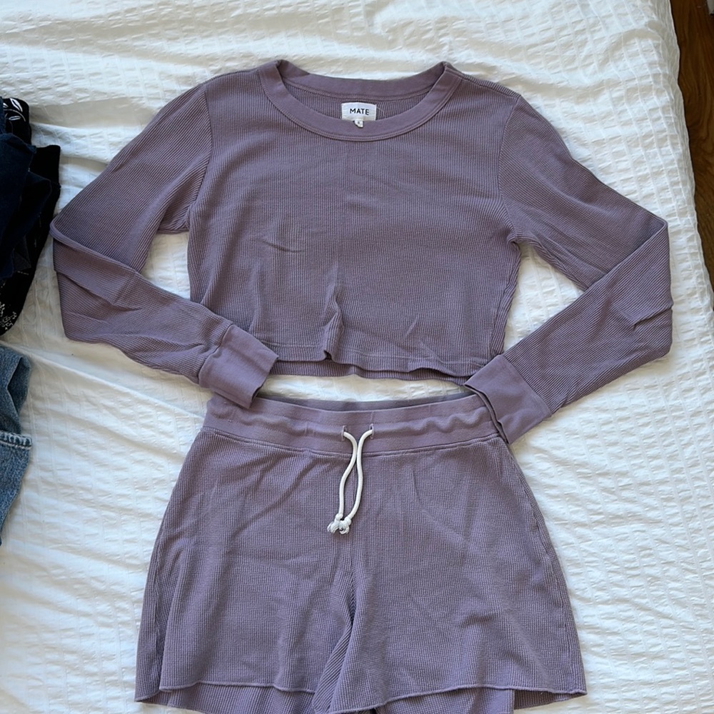 MATE THE LABEL purple waffle set